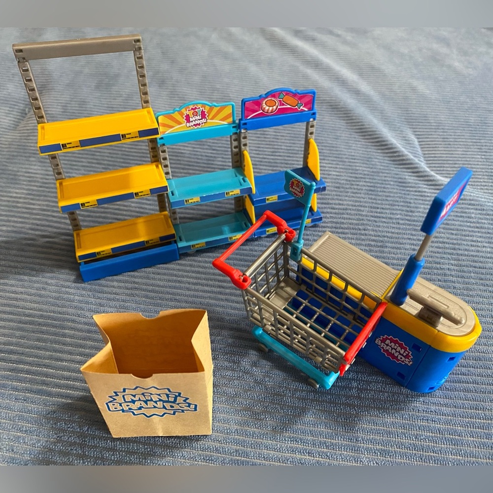 3.) Zuru Mini Brands accessories with shopping cart